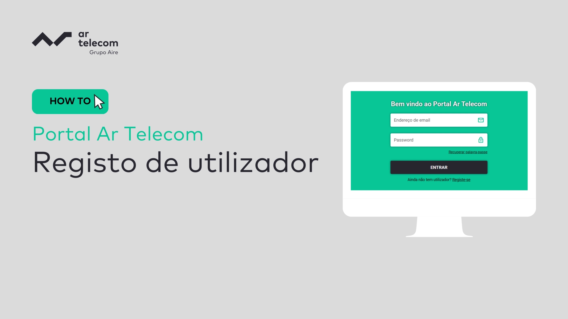 Registo utilizador